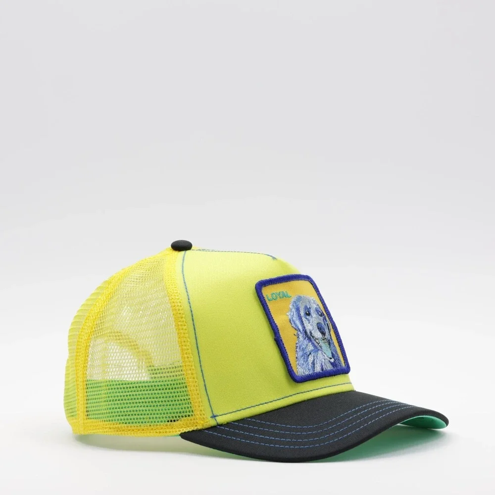 Goorin Bros Adjustable Breathable Doggy Trip Patch Trucker Hat Yellow One Size